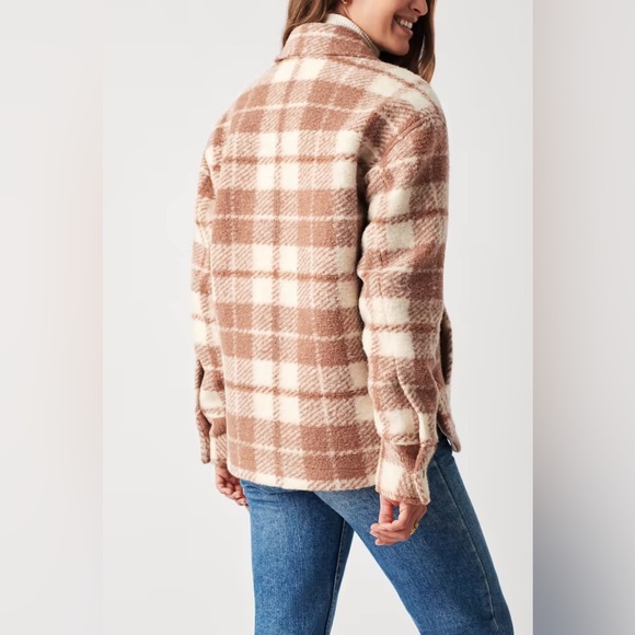Faherty Collins Rose Plaid Fieldstorm Blanket Shirt Jacket Size XS X-small - Picture 7 of 9